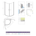 Radaway Eos PDD I kabina prysznicowa 90x90 cm półokrągła chrom/szkło przezroczyste 137603-01-01