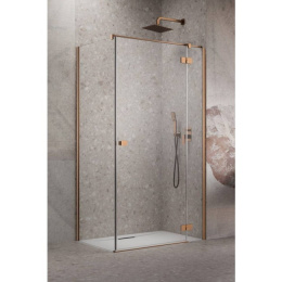 Radaway Essenza Brushed Copper KDJ drzwi prysznicowe 100 cm uchylne miedź szczotkowany/szkło przezroczyste 1385040-93-01R