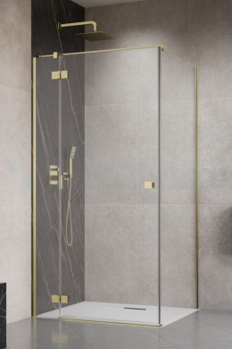 Radaway Essenza Brushed Gold KDJ drzwi prysznicowe 110 cm uchylne złoty szczotkowany/szkło przezroczyste 1385041-99-01L
