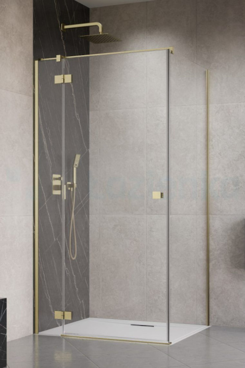 Radaway Essenza Brushed Gold KDJ drzwi prysznicowe 110 cm uchylne złoty szczotkowany/szkło przezroczyste 1385041-99-01L