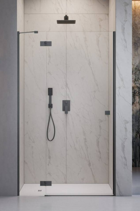 Radaway Essenza Brushed GunMetal DWJ drzwi prysznicowe 110 cm uchylne gunmetal szczotkowany/szkło przezroczyste 1385015-92-01L