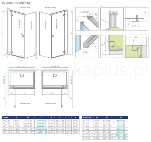 Radaway Essenza Brushed GunMetal DWJ drzwi prysznicowe 120 cm uchylne GunMetal szczotkowany/szkło przezroczyste 1385016-92-01R