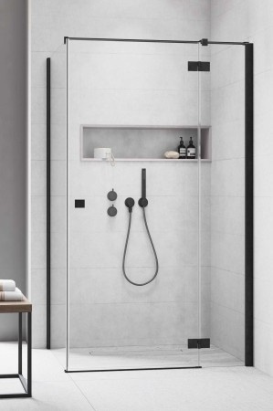 Radaway Essenza Brushed GunMetal KDJ drzwi prysznicowe 90 cm uchylne gunmetal szczotkowany/szkło przezroczyste 1385044-92-01R