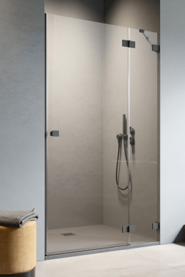 Radaway Essenza Pro Black DWJ drzwi prysznicowe 120 cm wnękowe lewe czarny mat/szkło przezroczyste 10099120-54-01L