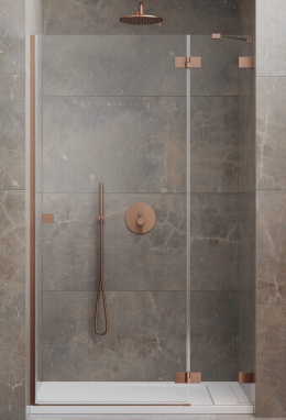 Radaway Essenza Pro Brushed Cooper DWJ drzwi prysznicowe 110 cm wnękowe lewe miedź szczotkowana/szkło przezroczy 10099110-93-01L