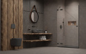 Radaway Essenza Pro Brushed Gunmetal DWJ drzwi prysznicowe 100 cm wnękowe lewe gunmetal szczotko/szkło przezrocz 10099100-92-01L