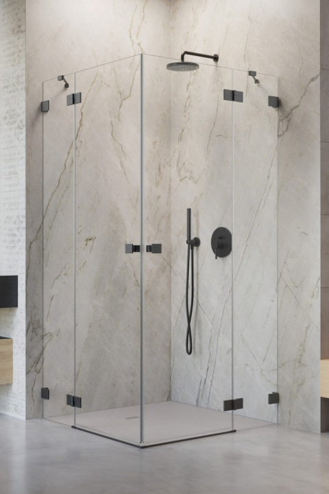 Radaway Essenza Pro Brushed Gunmetal KDD kabina prysznicowa lewa 90x90 cm gunmetal szczotkow/szkło przezroczyste 10096090-92-01L