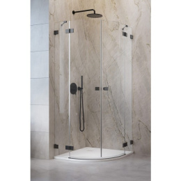 Radaway Essenza Pro Brushed Gunmetal PDD kabina prysznicowa lewa 90x90 cm gunmetal szczotkow/szkło przezroczy 10095090-92-01L