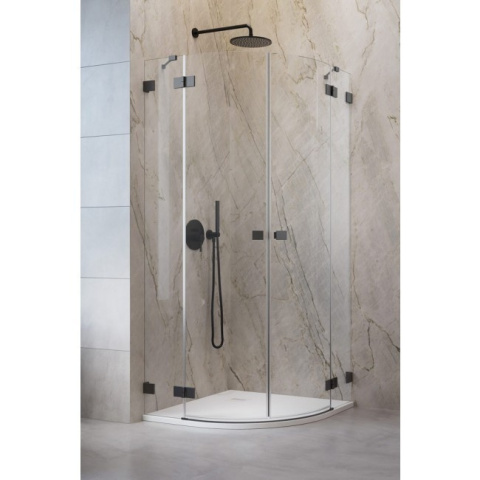 Radaway Essenza Pro Brushed Gunmetal PDD kabina prysznicowa lewa 90x90 cm gunmetal szczotkow/szkło przezroczy 10095090-92-01L