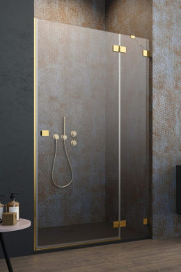 Radaway Essenza Pro Gold DWJ drzwi prysznicowe 80 cm wnękowe lewe złoty połysk/szkło przezroczyste 10099080-09-01L