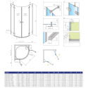 Radaway Essenza Pro Gold PDD kabina prysznicowa część lewa 90x90 cm półokrągła złoty połysk/szkło przezroczyste 10095090-09-01L