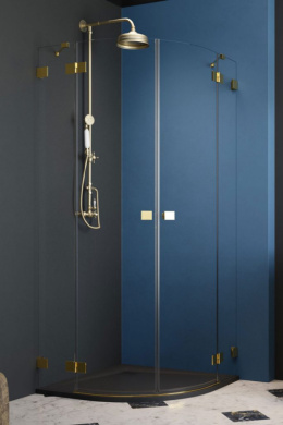 Radaway Essenza Pro Gold PDD kabina prysznicowa część prawa 90x90 cm półokrągła 10095090-09-01R