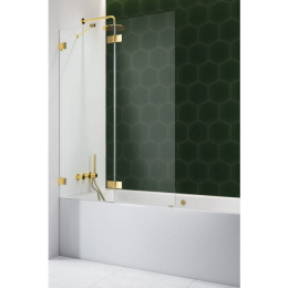 Radaway Essenza Pro Gold PND II parawan nawannowy 140 cm lewy złoty/szkło przezroczyste 10102140-09-01L