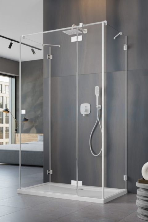 Radaway Essenza Pro White KDJ+S drzwi prysznicowe 100 cm prawe biały mat/szkło przezroczyste 10097310-04-01R