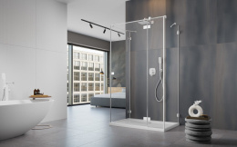 Radaway Essenza Pro White KDJ+S drzwi prysznicowe 80 cm prawe biały mat/szkło przezroczyste 10097380-04-01R