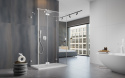 Radaway Essenza Pro White KDJ+S drzwi prysznicowe 90 cm lewe biały mat/szkło przezroczyste 10097390-04-01L
