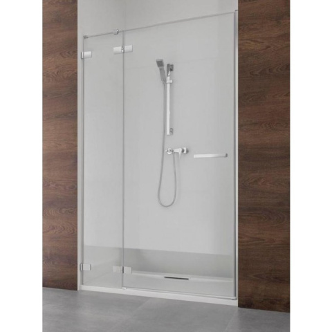 Radaway Euphoria DWJ drzwi wnękowe 80 cm lewe ze ścianką krótką chrom/szkło przezroczyste 383512-01L/383212-01L