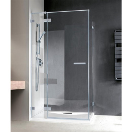 Radaway Euphoria KDJ drzwi prysznicowe ze ścianką stałą 80 cm lewe chrom/szkło przezroczyste 383512-01L/383241-01L