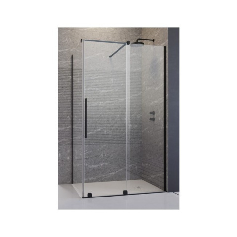 Radaway Furo Black KDJ drzwi prysznicowe 100 cm prawe czarny mat/szkło przezroczyste 10104522-54-01R/10110480-01-01