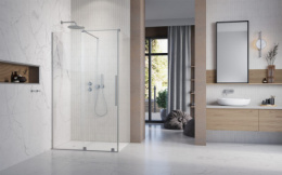 Radaway Furo Brushed Nickel KDJ drzwi prysznicowe 82,2 cm rozsuwane nikiel szczotkowany/szkło przezroczyste 10104822-91-01L