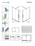 Radaway Furo GunMetal DWJ drzwi prysznicowe 82,2 cm rozsuwane gunmetal szczotkowany/szkło przezroczyste 10107822-92-01R