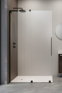 Radaway Furo SL Black Walk-In drzwi prysznicowe 120 cm lewe czarny mat/szkło przezroczyste 10306638-54-01L/10110594-01-01