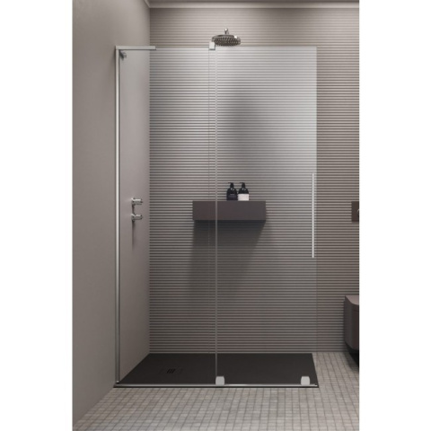 Radaway Furo SL Walk-In drzwi ze ścianką 120 cm lewe chrom połysk/szkło przezroczyste 10306638-01-01L/10110594-01-01