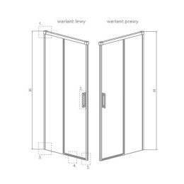 Radaway Idea Brushed Gold DWJ drzwi prysznicowe 140 cm rozsuwane złoty szczotkowany/szkło przezroczyste 387018-99-01L