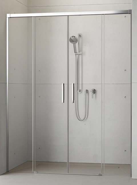 Radaway Idea DWD drzwi prysznicowe 200 cm wnękowe dwuskrzydłowe chrom/szkło przezroczyste 387120-01-01