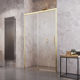 Radaway Idea Gold DWJ drzwi prysznicowe 150 cm lewe złoty połysk/szkło przezroczyste 387019-09-01L