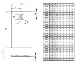 Radaway Kyntos F brodzik 210x90 cm prostokątny antracytowy HKF21090-64