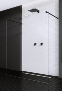 Radaway Modo X Black I Walk-In ścianka prysznicowa 140 cm czarnymat/szkło przezroczyste 388344-54-01