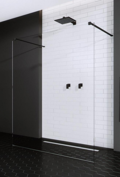 Radaway Modo X Black I Walk-In ścianka prysznicowa 140 cm czarnymat/szkło przezroczyste 388344-54-01