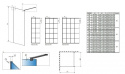 Radaway Modo New II Factory Walk-In ścianka prysznicowa 125 cm wolnostojąca czarny mat/szkło factory 389125-54-55