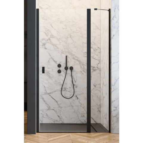 Radaway Nes 8 Black DWJ II drzwi prysznicowe 110 cm wnękowe prawe czarny mat/szkło przezroczyste 10083110-54-01R