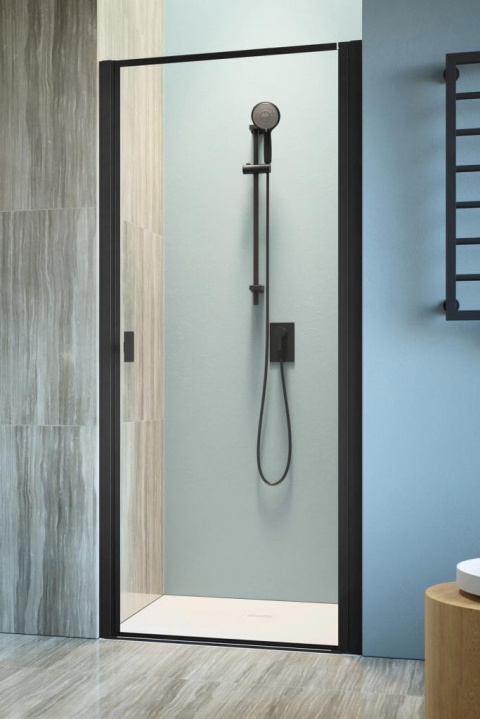 Radaway Nes Black DWJ I drzwi prysznicowe 90 cm prawe czarny mat/szkło Frame 10026090-54-56R