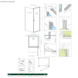 Radaway Nes Black KDJ I Frame drzwi prysznicowe 100 cm prawe czarny mat/szkło Frame 10022100-54-56R