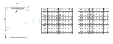 Radaway Teos F Black brodzik 160x100 cm prostokątny czarny HTF160100-54