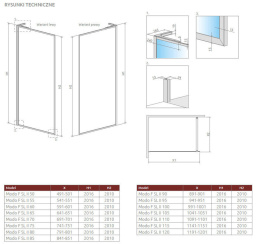 Radaway Arta DWD drzwi wnękowe 40 cm lewe chrom+/szkło przezroczyste 386030-03-01L