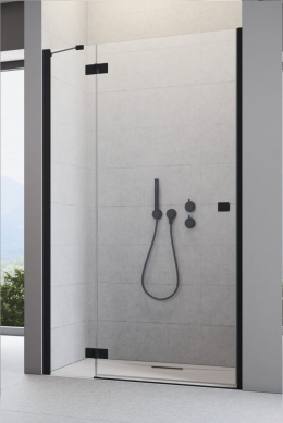 Radaway Essenza New Black DWJ drzwi prysznicowe 110 cm lewe czarny mat/szkło przezroczyste 1385015-54-01L