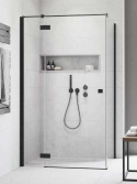 Radaway Essenza New Black KDJ drzwi prysznicowe 110 cm lewe czarny mat/szkło przezroczyste 1385041-54-01L