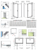 Radaway Essenza New KDJ drzwi prysznicowe 120 cm lewe chrom/szkło przezroczyste 1385042-01-01L
