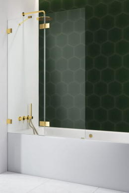 Radaway Essenza Pro Gold PND II parawan nawannowy 110 cm prawy złoty/szkło przezroczyste 10102110-09-01R