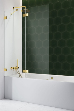 Radaway Essenza Pro Gold PND II parawan nawannowy 130 cm lewy złoty/szkło przezroczyste 10102130-09-01L