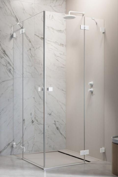 Radaway Essenza Pro White KDD kabina prysznicowa część prawa 90x90 cm kwadratowa 10096090-04-01R