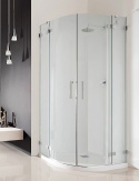 Radaway Euphoria PDD kabina prysznicowa 90x90 cm półokrągła lewa chrom/szkło przezroczyste 383001-01L