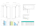 Radaway Euphoria PND parawan nawannowy 140 cm prawy szkło przezroczyste 10008140-01-01R
