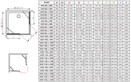 Radaway Furo Brushed Gunmetal KDD kabina prysznicowa część prawa 90x90 cm gunmetal szczotkowany/szkło przezroczy 10105090-92-01R