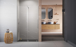 Radaway Furo Brushed Nickel DWJ drzwi prysznicowe 72,2 cm rozsuwane miedź szczotkowana/szkło przezroczyste 10107722-91-01L