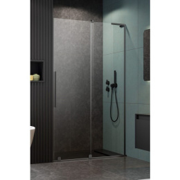 Radaway Furo DWJ drzwi prysznicowe 77,2 cm prawe gunmetal szczotkowany/szkło przezroczyste 10107772-92-01R